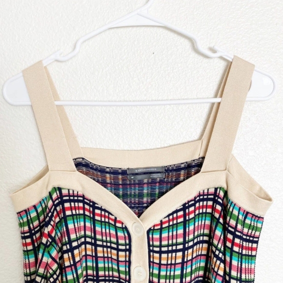 Anthropologie Cold Shoulder Button Bell Sleeve Knit Crop Top - Picture 6 of 12